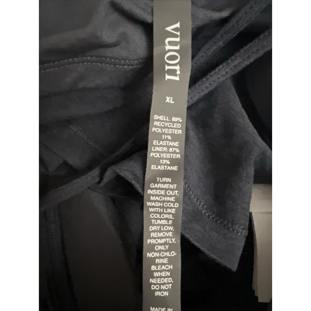 Vuori Halo Performance Crop Top Color Azure Heather Size XL New/tag $58 - Picture 4 of 4